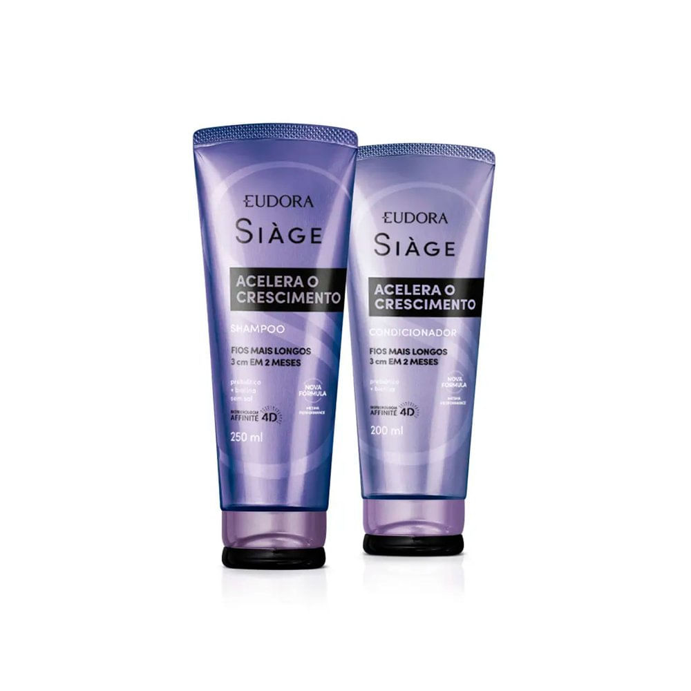 Kit Eudora Siàge Acelera o crescimento - Shampoo 250ml + Condicionador 200ml