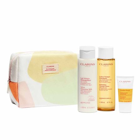 Clarins-Cleansers-And-Toning-Kit---Tônico-Facial-+-Esfoliante-Facial-+-Leite-Demaquilante-Kit--2