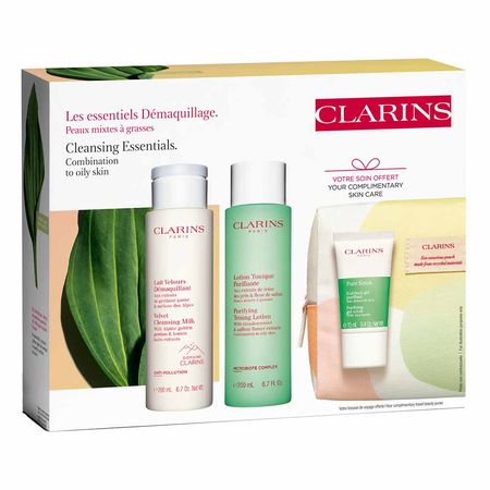 Clarins-Kit---Esfoliante-Facial-+-Tônico-Facial-+-Leite-Demaquilante-+-Nécessaire-Kit--5