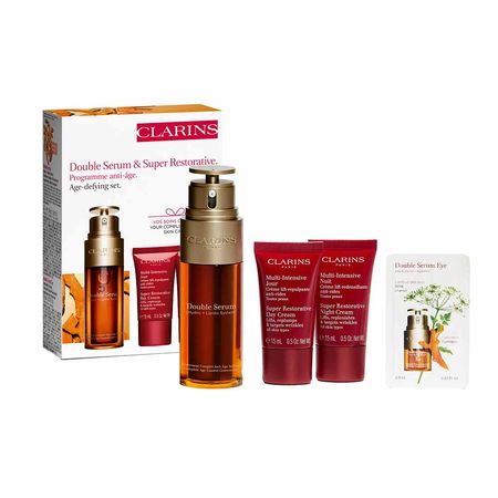 Clarins-Kit---Sérum-Facial-+-Creme-Firmador-Dia-+-Creme-Firmador-Noite-+-Sérum-para-Olhos-Kit--1