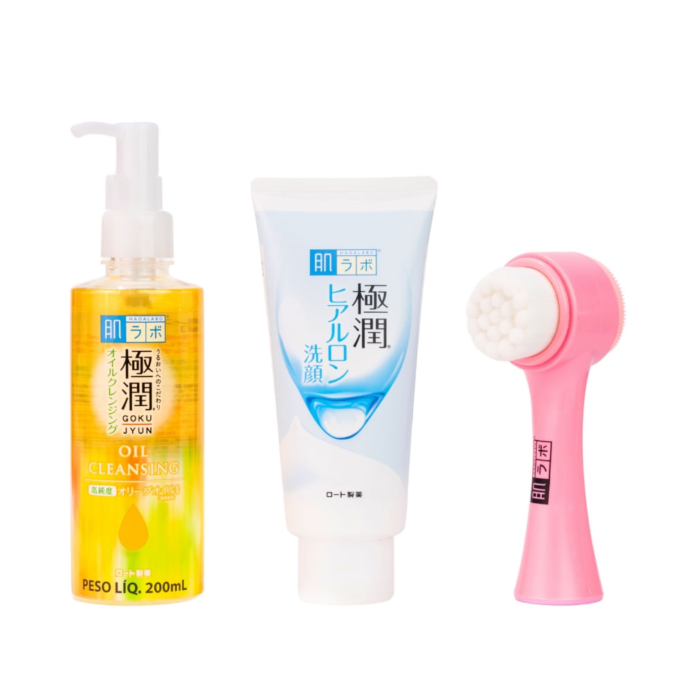 Kit Hada Labo Gokujyun Dupla Limpeza - Óleo de Limpeza Facial +