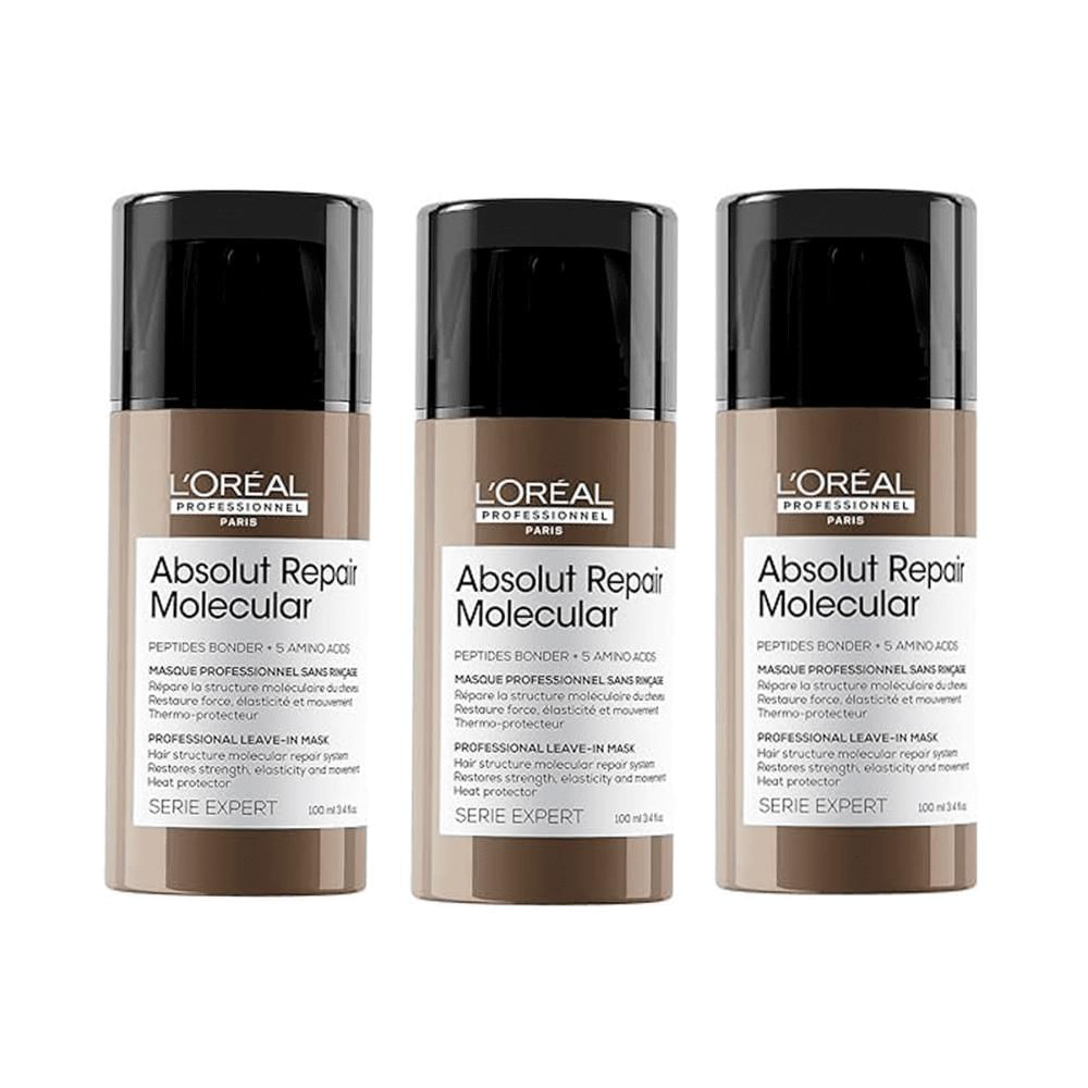 Kit 3 Absolut Repair Molecular Leave-in 100ml - L'Óreal