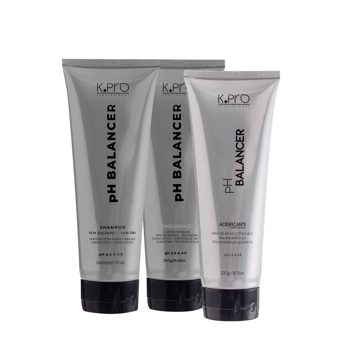 Kit K.Pro pH Balancer Shampoo Condicionador e Acidificante (3 produtos)