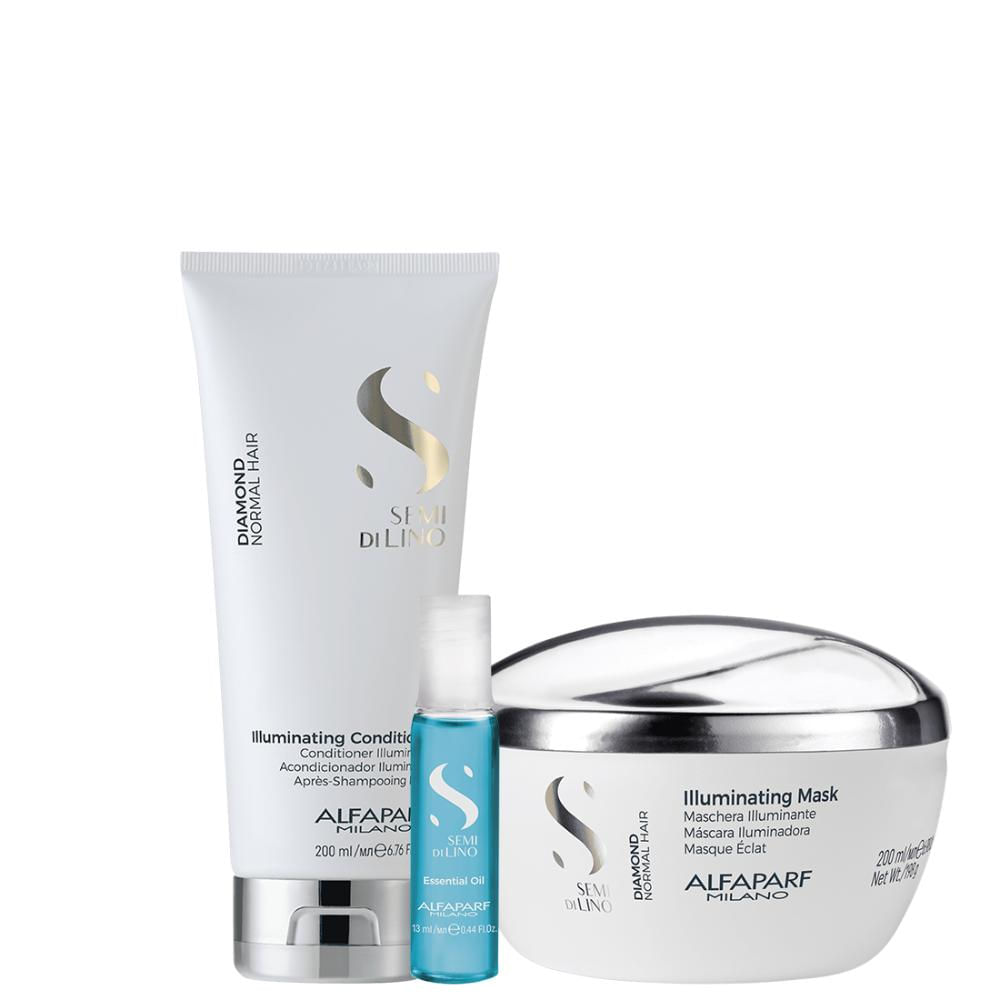 Kit Diamond  Máscara, condicionador e Ampola - Alfaparf