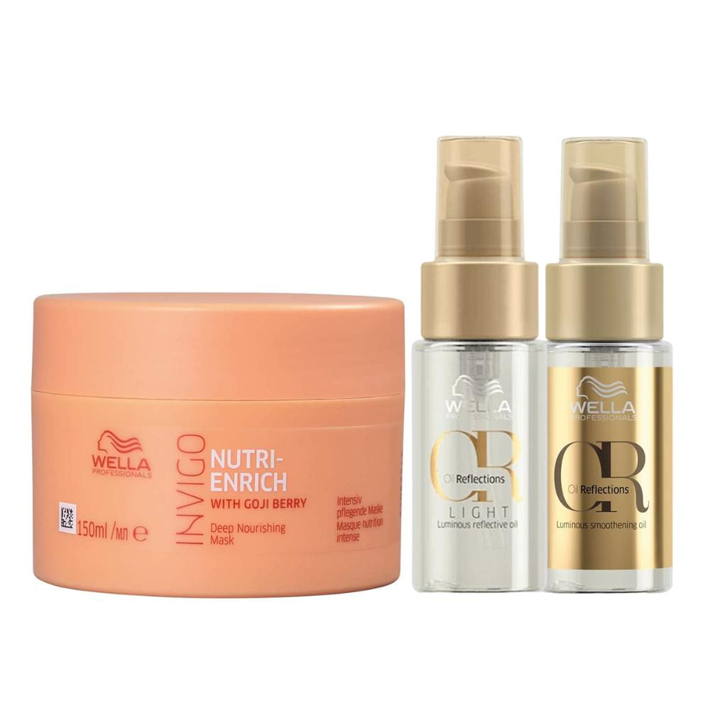 Kit Máscara 150ml, Oil Reflections 30ml e Oil Light - Wella