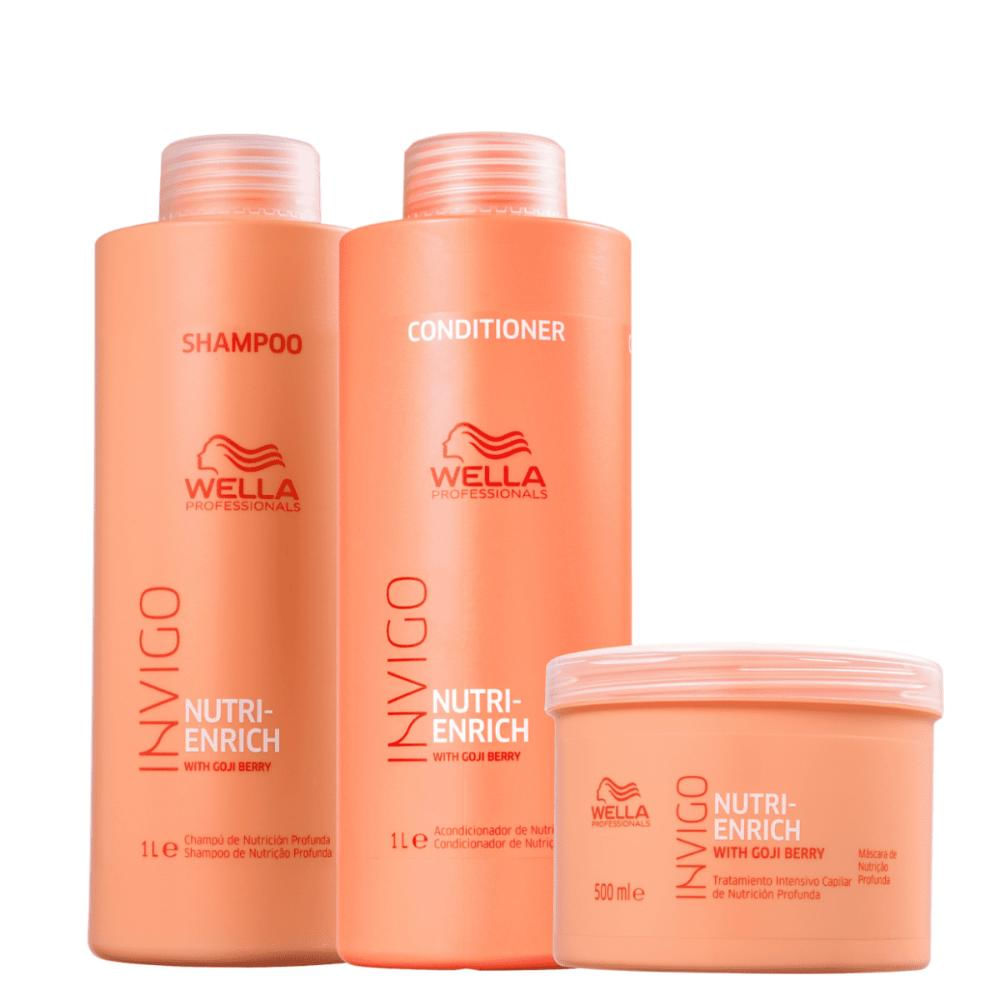 Kit Wella Invigo Nutri Enrich Shampoo Condicionador E Masc