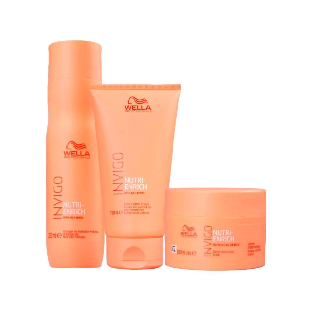 Kit Nutri Enrich Shampoo, Leave-in e Máscara - Wella