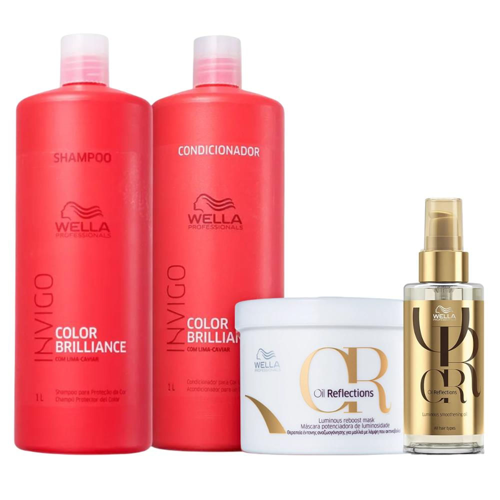 Kit Shampoos, Condicionador, Máscara e Oil Reflections 100ml