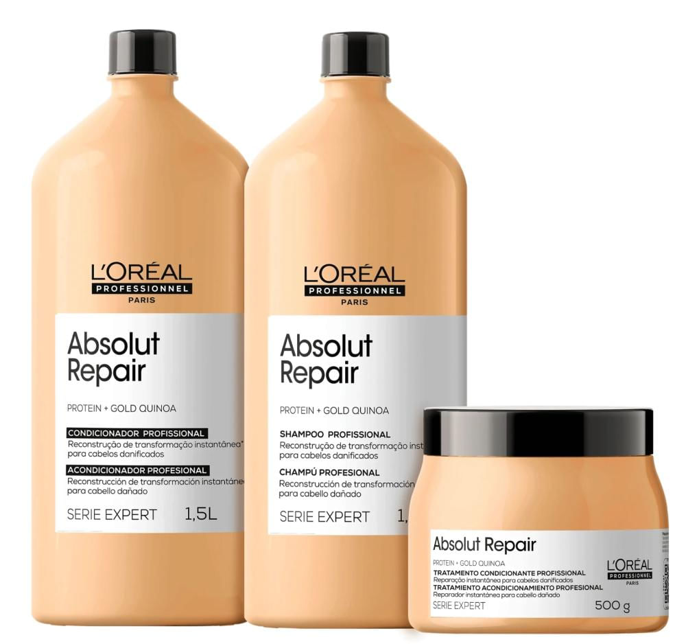 Kit L'Oréal Professionnel Serie Expert Absolut Repair Gold Quinoa + Protein Salon Trio