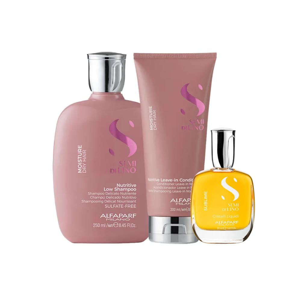Kit Moisture Shampoo Condicionador e Cristalli 50ml - Alfaparf