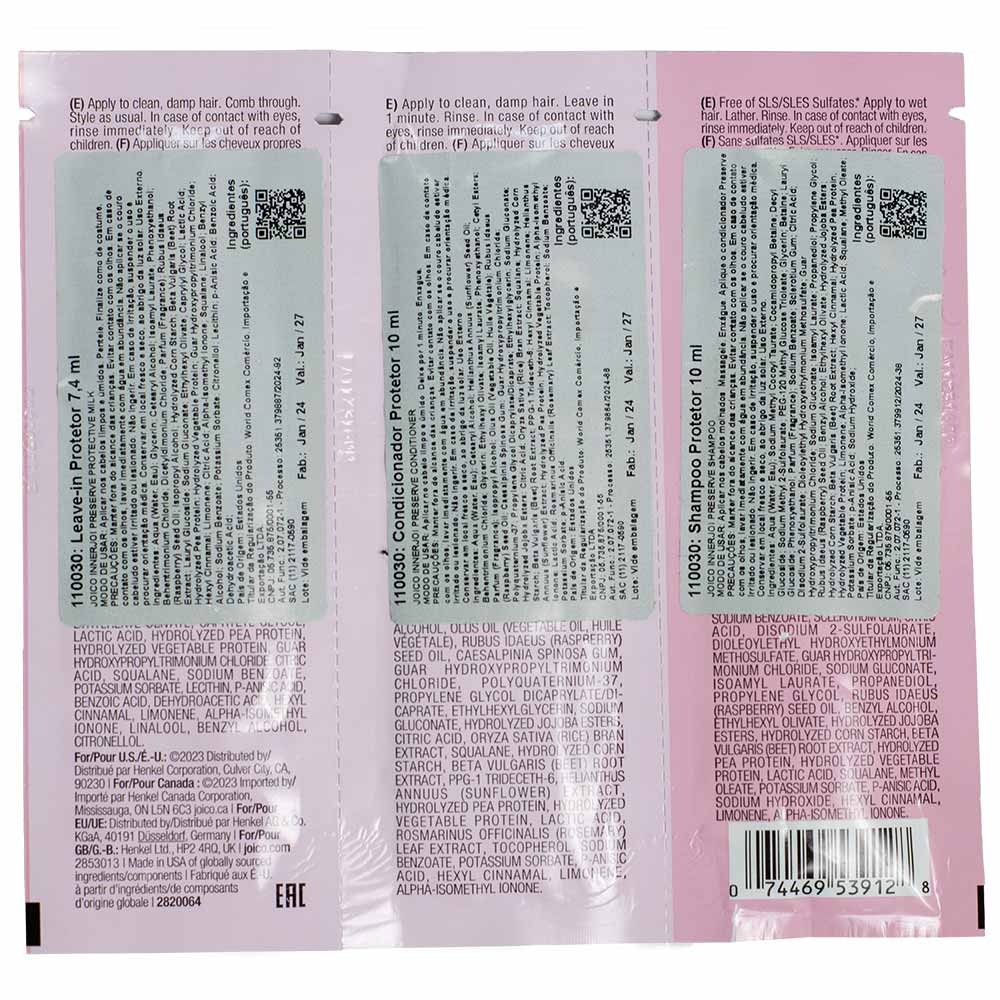Joico Innerjoi Preserve Trio de Sachê