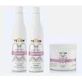 Kit Liss Keratin Shampoo, Condicionador e Máscara - Yellow