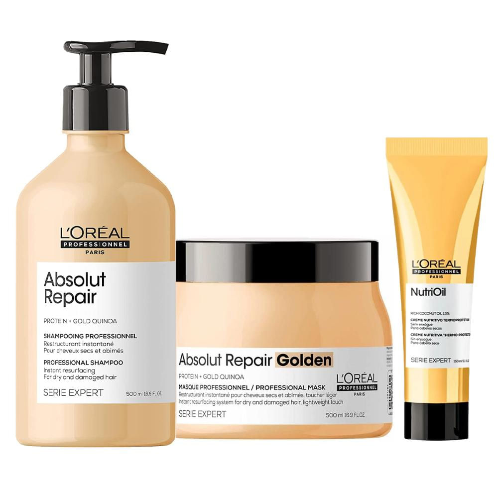 Kit Shampoo 750ml, Condicionador 500ml e Leave-in 150ml