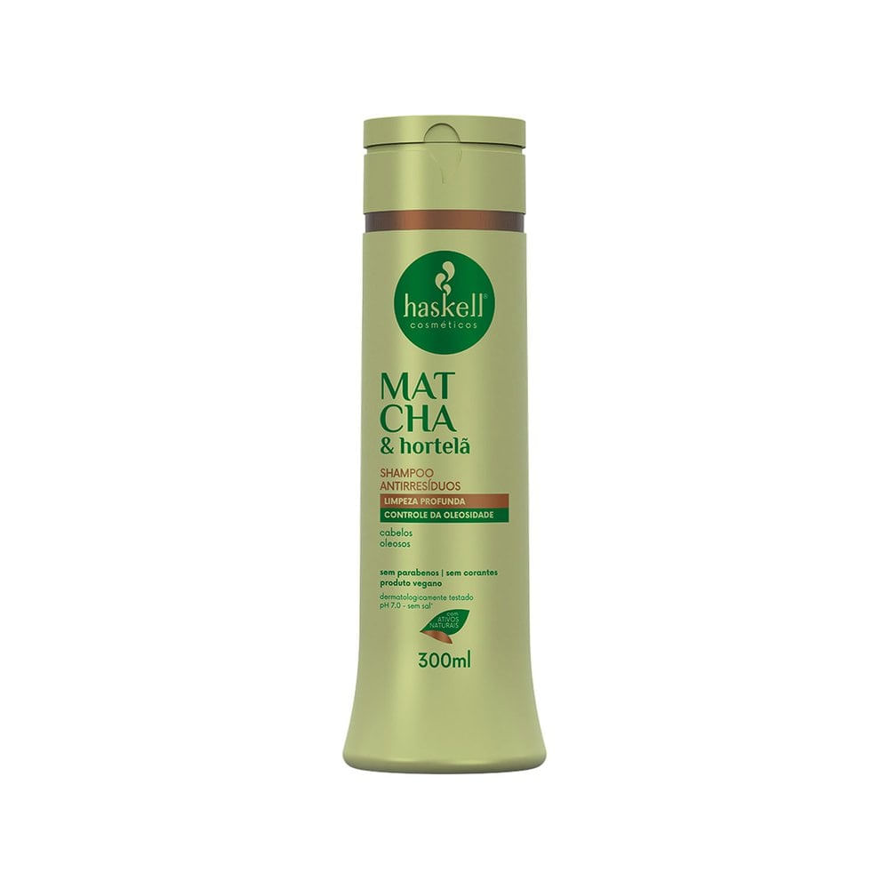 Shampoo Haskell Matcha & Hortelã Antirresíduos 300ml