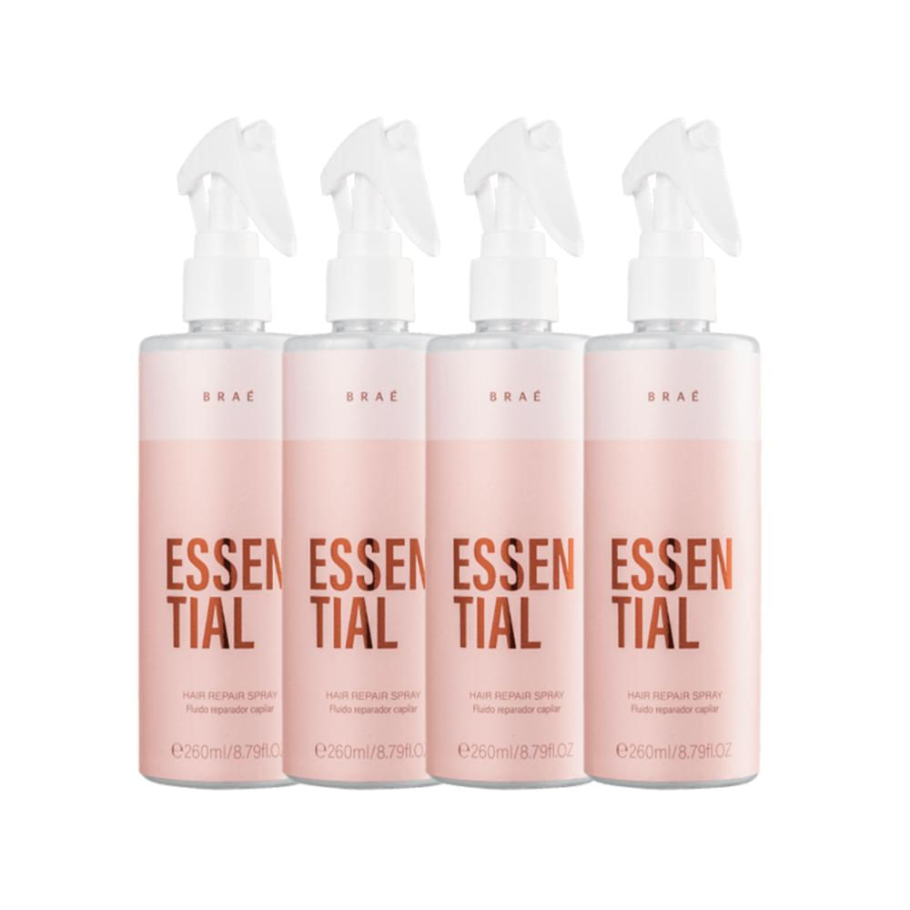 Kit 04 BRAÉ Essential Fluído Reparador Capilar - 260ml