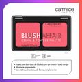 Paleta de Blush Creme e Pó Catrice Blush Affair 010 Stunning Strawberry