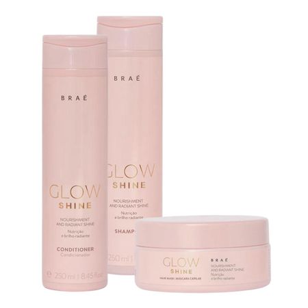 Kit-Braé-Glow-Shine-Shampoo-250ml,-Condicionador-250ml,-Máscara-200g-(3-produtos)--1