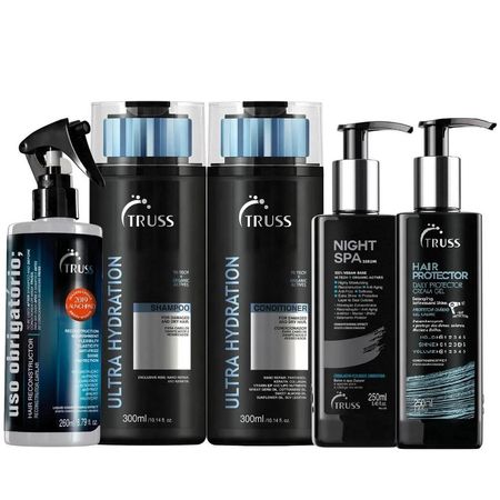 Kit-Truss-Ultra-Hydration-Shampoo-e-Condicionador-300ml-+-Hair-Protector-250ml-+-Night-Spa-250ml-+-Uso-Obrigatório-260ml--7