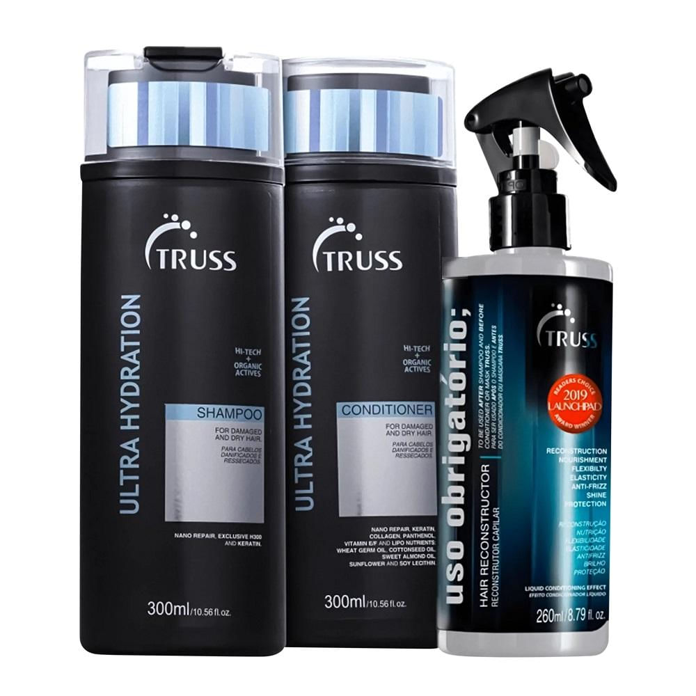 Kit Truss Ultra Hydration Shampoo 300ml + Condicionador 300ml + Uso Obrigatório 260ml