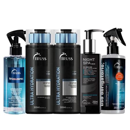 Kit-Truss-Ultra-Hydration-Shampoo-e-Condicionador-+-Frizz-Zero-+-Night-Spa-+-Uso-Obrigatório--1