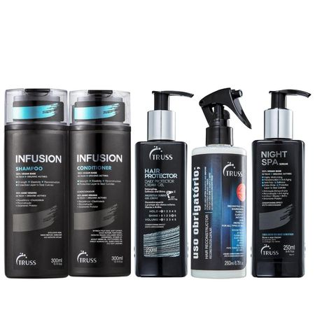 Kit-Truss-Infusion-Shampoo-e-Condicionador---Uso-Obrigatório---Hair-Protector---Night-Spa-(5-Produtos)--1