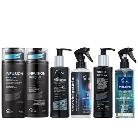 Kit-Truss-Infusion-Shampoo-e-Condicionador---Uso-Obrigatório---Hair-Protector---Night-Spa---Frizz-Zero-(6-Produtos)--1