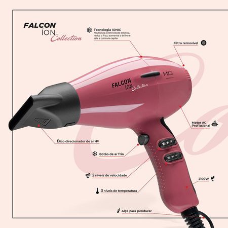 MQ-Professional-Falcon-Ion-Collection-Pink-2100W---Secador-de-Cabelo-220V--4