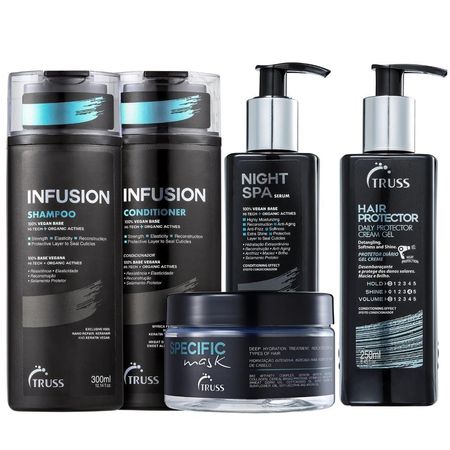 Kit-Truss-Infusion-Shampoo-e-Condicionador---Specific-Mask---Hair-Protector---Night-Spa-(5-Produtos)--1