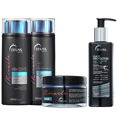 Kit-Truss-Miracle-Shampoo-300ml-+-Condicionador-300ml-+-Máscara-180g-+-Hair-Protector-250ml--1