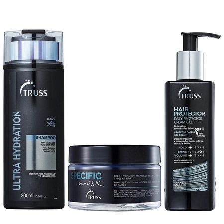 Kit-Truss-Ultra-Hydration-Shampoo-300ml-+-Hair-Protector-250-+-Specific-Máscara-180g--1