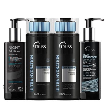 Kit-Truss-Ultra-Hydration-Shampoo-300ml-+-Condicionador-300ml-+-Hair-Protector-250ml-+-Night-Spa-250ml--1