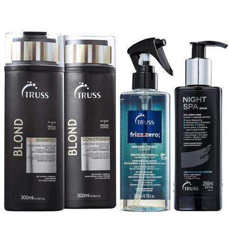 Kit-Truss-Blond-Shampoo-300ml-+-Condicionador-300ml-+-Frizz-Zero-260ml-+-Night-Spa-250ml--1