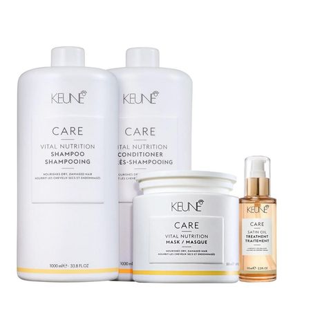 Kit-Keune-Care-Vital-Nutrition-Shampoo-1000ml-+-Condicionador-1000ml-+-Máscara-500ml-+-Satin-Oil-95ml-+-Válvulas-Pump--2