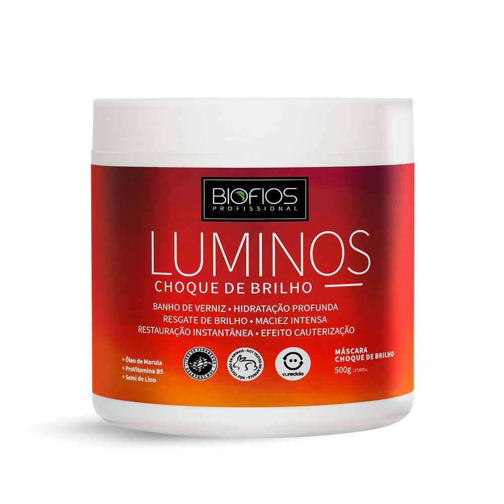 Máscara Luminos Choque de Brilho Biofios Hidratação Profunda
