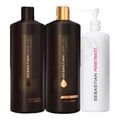 Kit Sebastian Dark Oil Shampoo e Condicionador Litro + Penetraitt Máscara 500ml