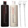 Kit Sebastian Penetraitt Shampoo 1 Litro e Condicionador 1 Litro + Válvulas Pump