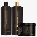 Sebastian Dark Oil Shampoo 1 Litro + Condicionador 1Litro + Máscara 500g