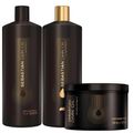 Sebastian Dark Oil Shampoo 1 Litro + Condicionador 1Litro + Máscara 500g