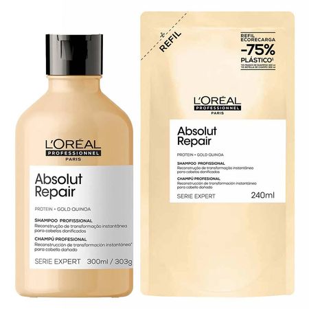 L'Oréal-Professionnel-Absolut-Repair-Gold-Quinoa-+-Protein-Kit---Shampoo-+-Refil-Kit--1