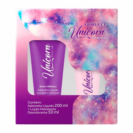 Kit---Fiorucci-Unicorn-Coffret-Feminino-Sabonete-Líquido-+-Loção-Hidratante-Desodorante-Kit--2