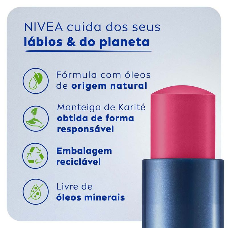 NIVEA Hidratante Labial Hidra Color 2 em 1 - 4,8g