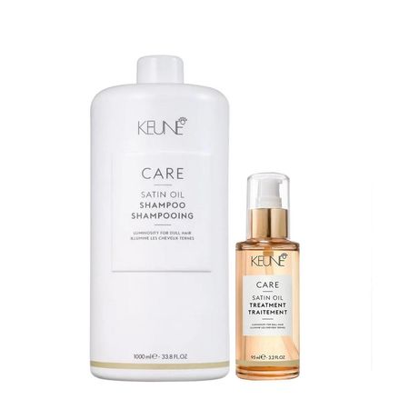 Kit-Keune-Satin-Oil-Shampoo-1000ml-+-Óleo-95ml-+-Válvula-Pump--2