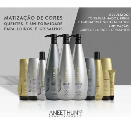 Kit--Aneethun-Blond-System---Shampoo-Silver-300ml-+-Máscara-Matizante-250g-+-Máscara-Cinza-250g--5