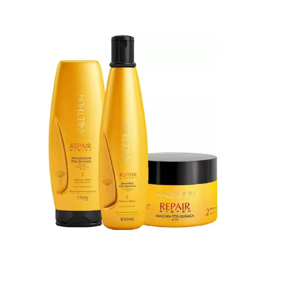 Kit Aneethun Repair System Trio Pós-Química (3 Produtos)