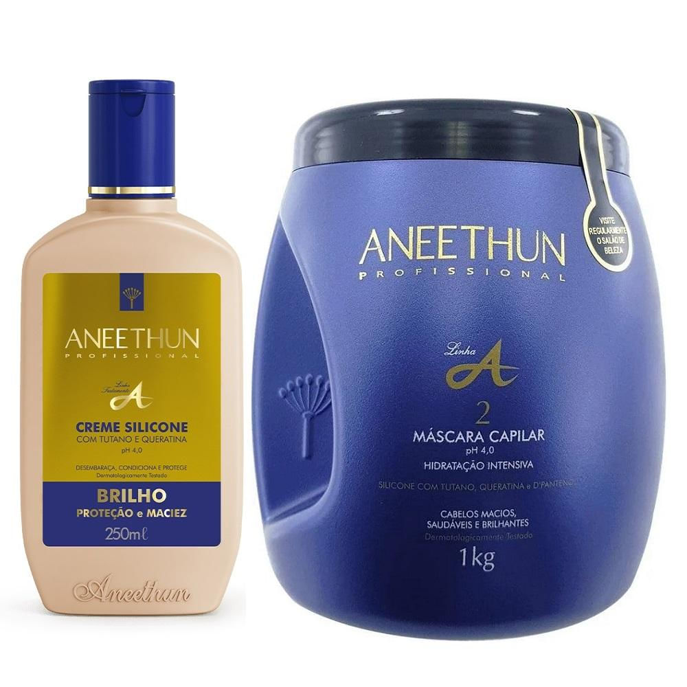 Kit Aneethun Linha A Creme de Brilho 250ml + Máscara 1000