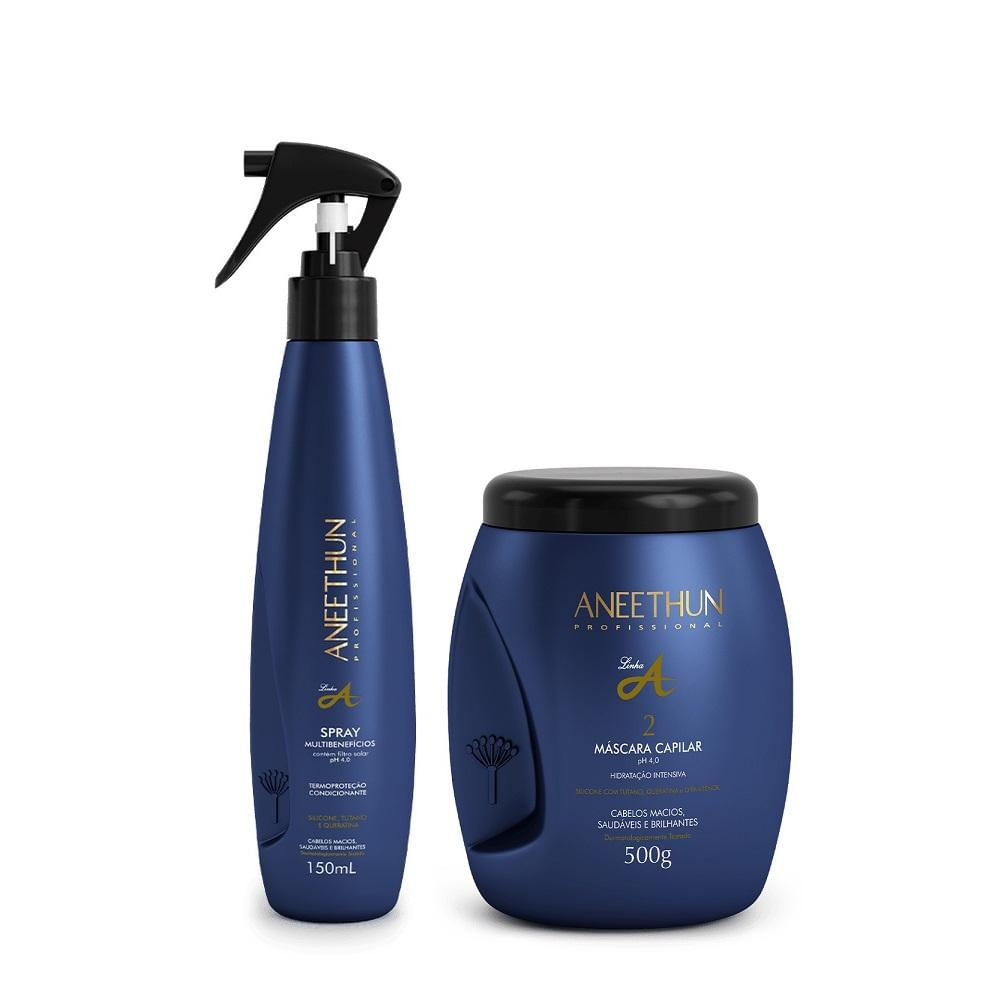 Kit Aneethun Linha A Máscara 500g + Spray Multibenefícios 150ml