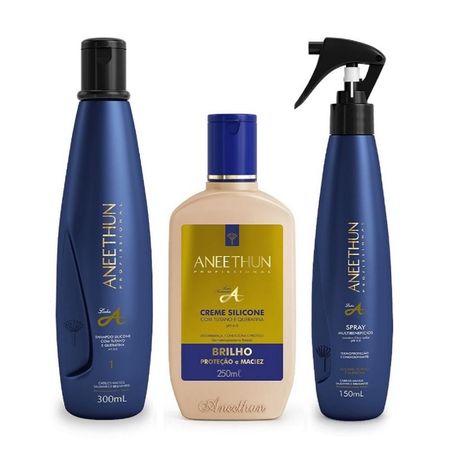 Kit-Aneethun-Linha-A-Shampoo-300ml-+-Creme-de-Silicone-250ml-+-Multibenefícios-150ml--1