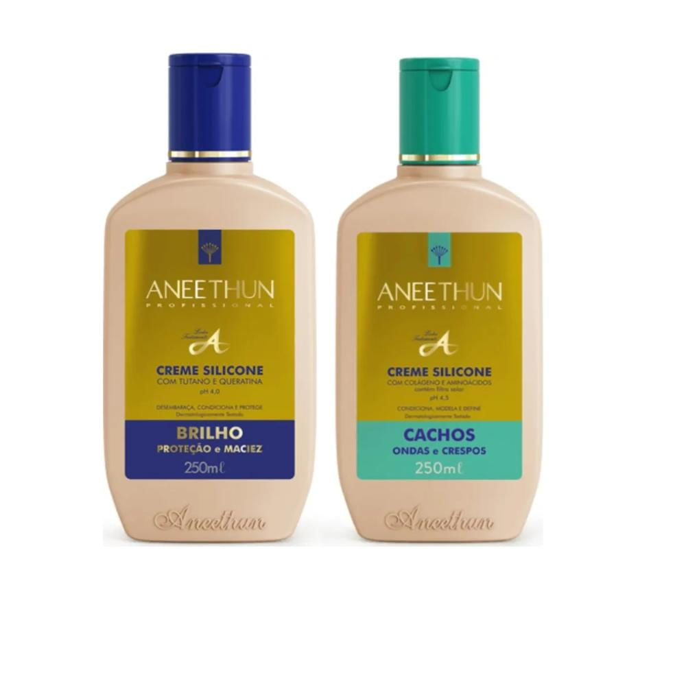 Kit Aneethun Linha A Cremes Silicone 250 ml + Cachos 250 ml