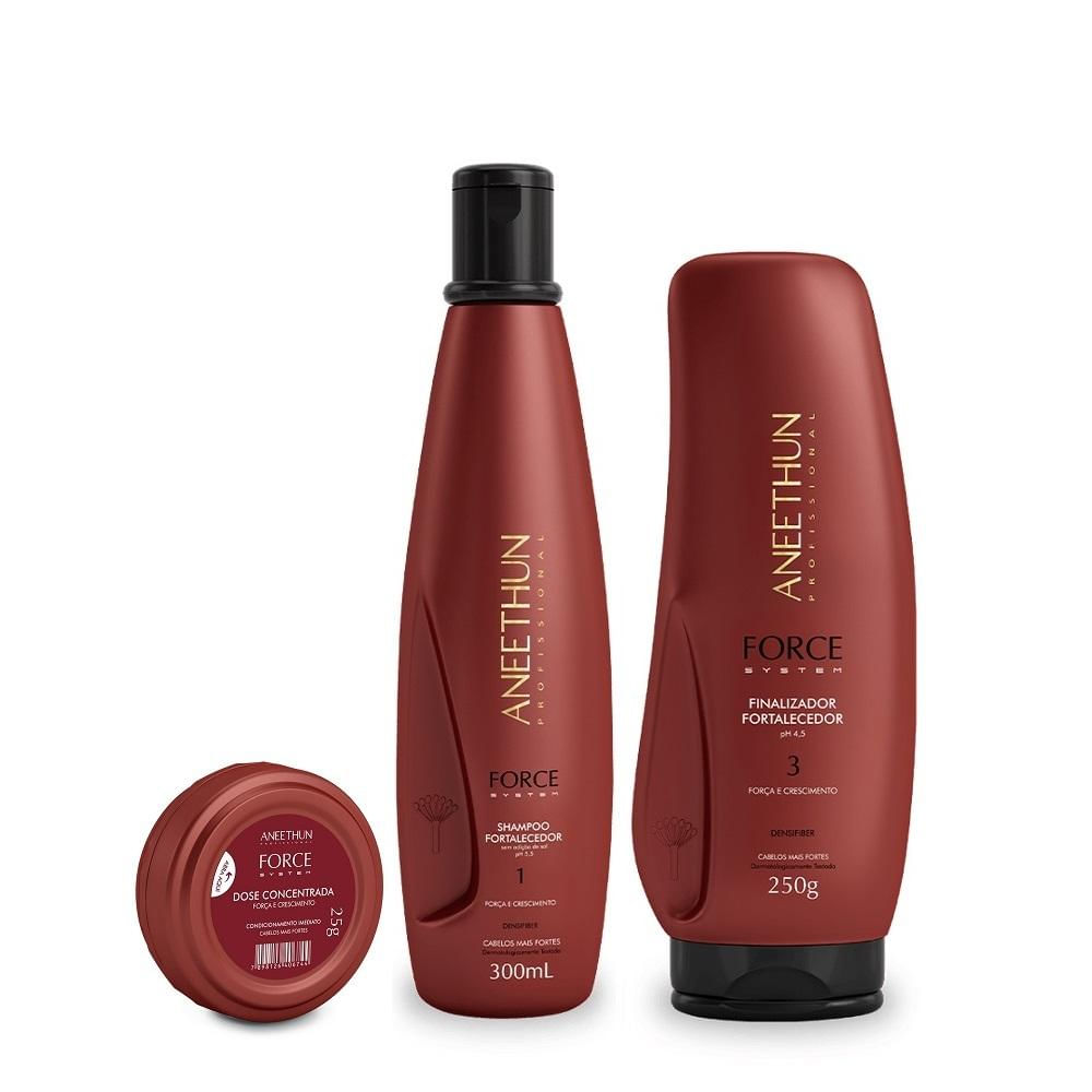 Kit Shampoo Finalizador e Dose Force System Aneethun