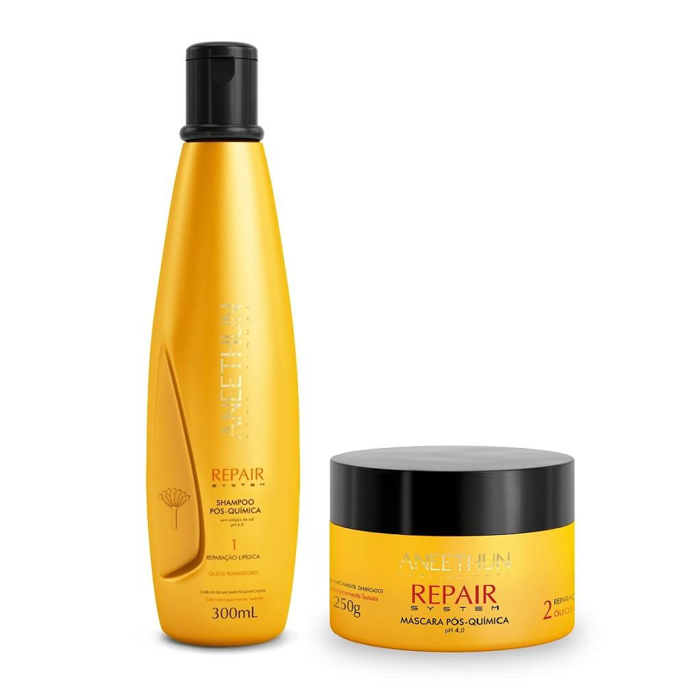 Kit Aneethun Repair System Shampoo 300ml + Máscara 250g